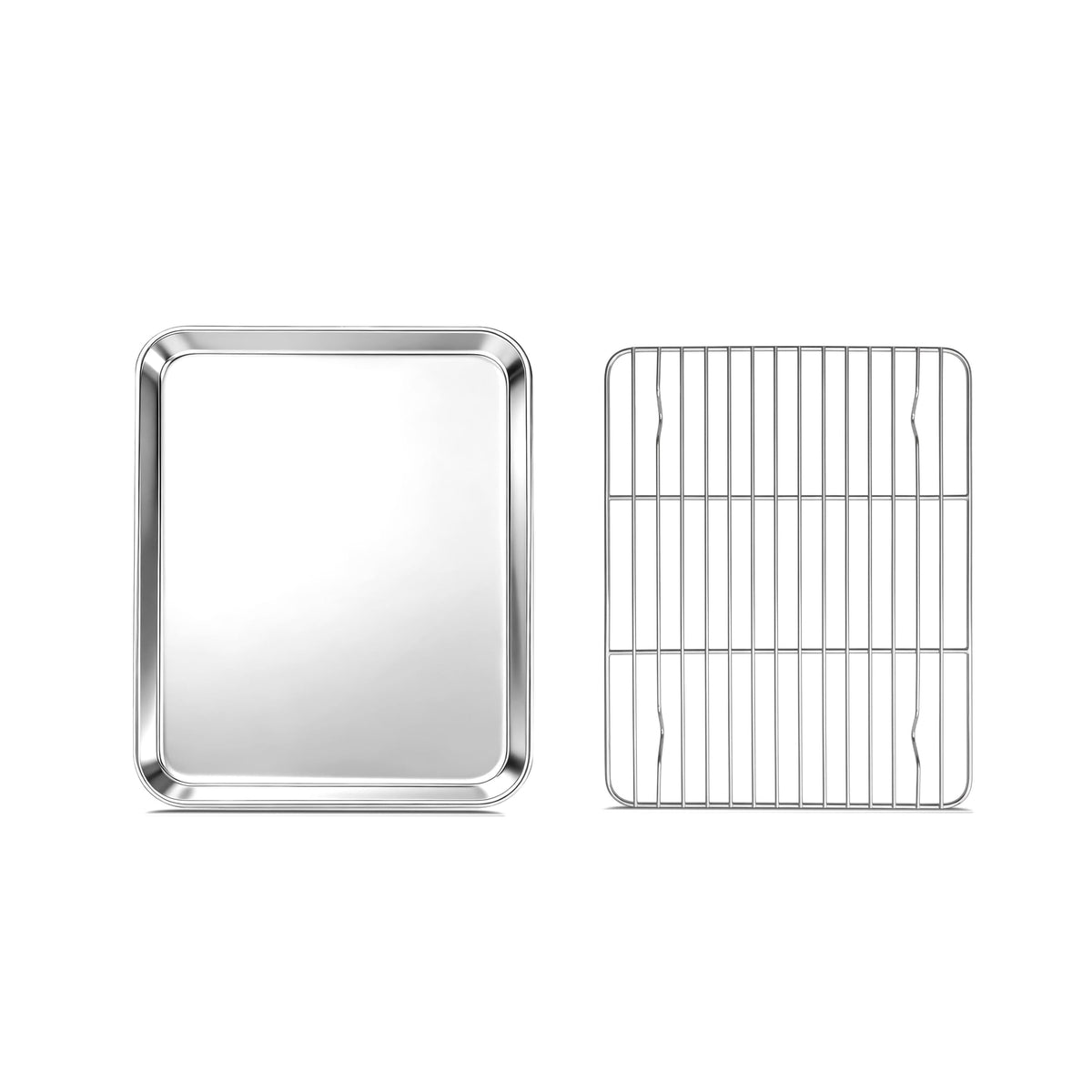 Onader 18x13 Inch Large Half Baking Sheet Pan with Wire Cooling Rack Set