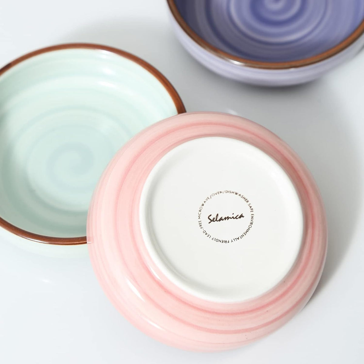 Selamica Ceramic 2.5 OZ Soy Sauce Dish Dipping Bowls Set of 6, 3.3 Inch Small Side Dish Pinch Bowls, Mini Bowls for Condiments, Ketchup, BBQ, Sushi, Gradient Color