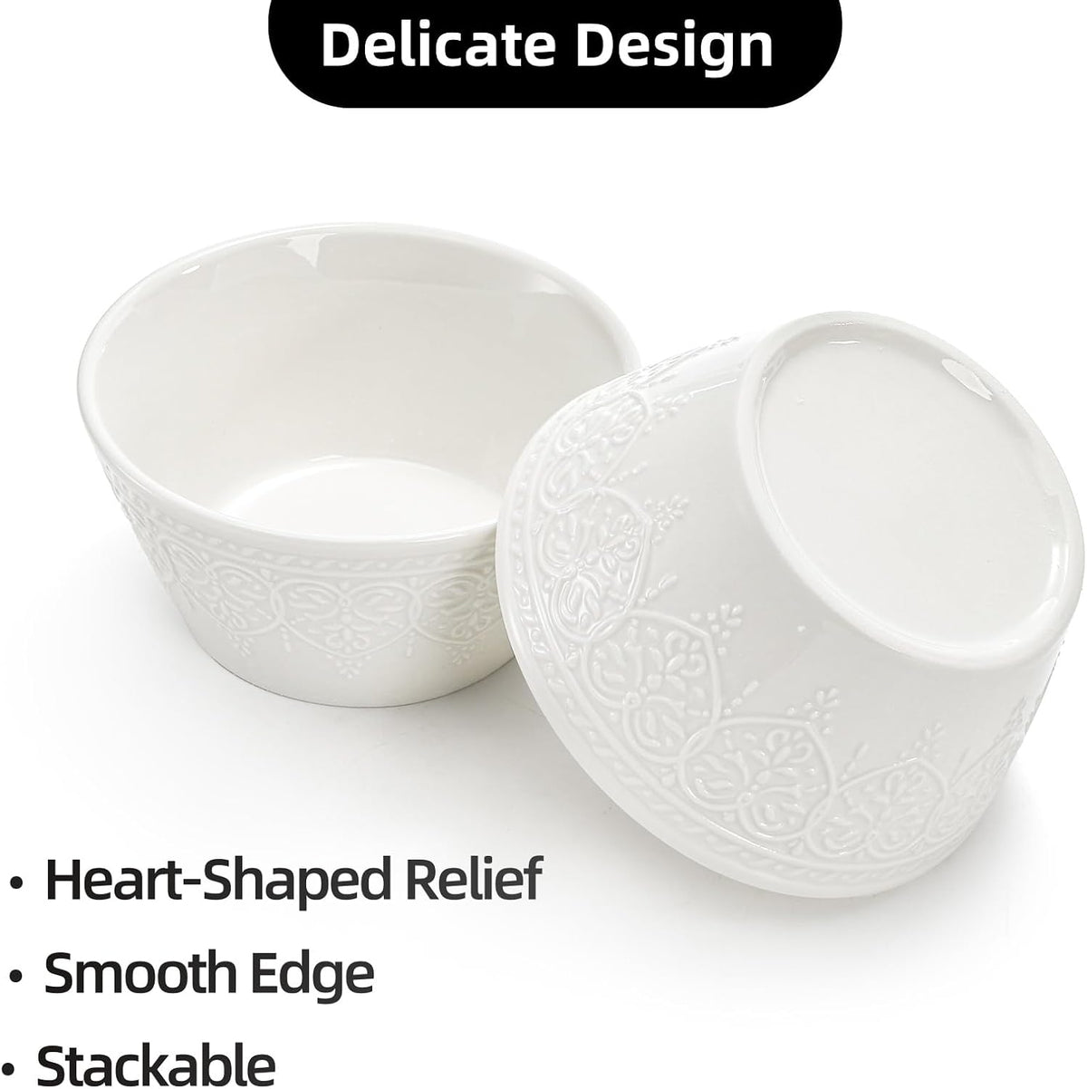 Covzoe Chips and Dip Serving Bowl Set with Bamboo Tray