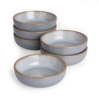 famiware Ceramic Soy Sauce Dish, 4oz Dipping Bowls Set of 6, White