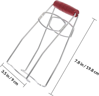 Stainless Steel Hot Dish Gripper Wood Handle for Plates and Pans