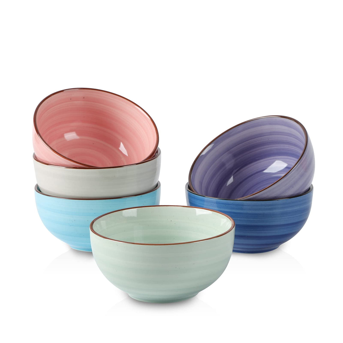 Selamica Ceramic Dipping Bowls, 4 OZ Mini Bowls, Set of 6, Maillard