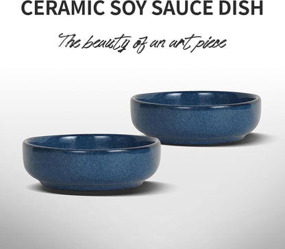 Set of 6 Dipping Bowls, Ceramic Soy Sauce Dipping Dish set