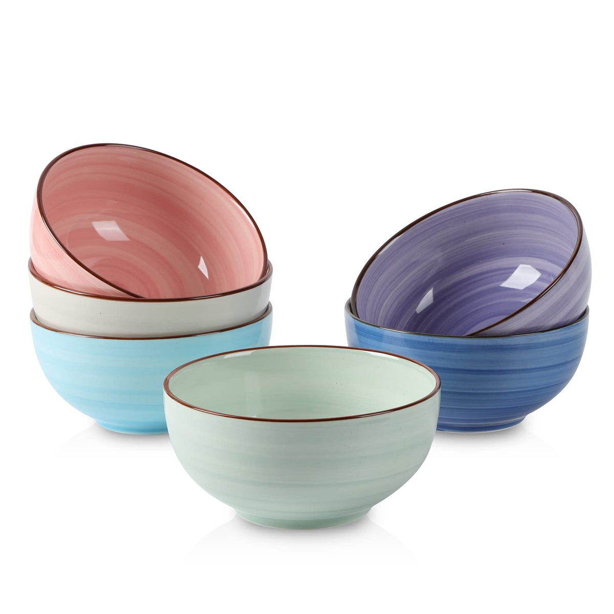 Selamica Ceramic Dipping Bowls, 4 OZ Mini Bowls, Set of 6, Maillard