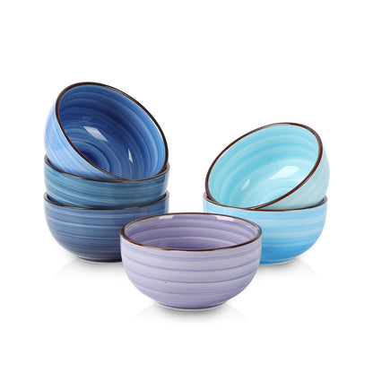 Selamica Ceramic Dipping Bowls, 4 OZ Mini Bowls, Set of 6, Maillard