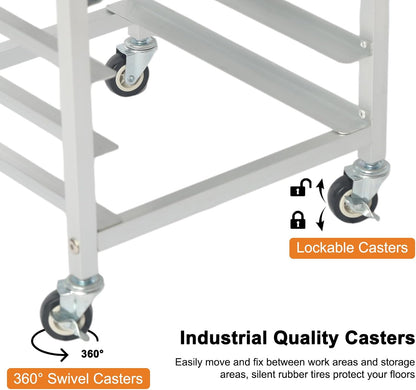lopeztek 10-Tier Quarter & Half Sheet Pan Rack with Wheels for Home Use