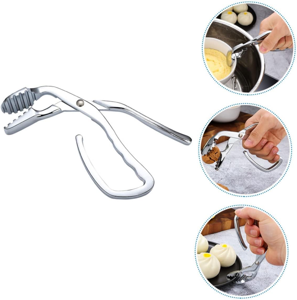 Zinc Alloy Bowl Clip Multi-function Dish Lifter Walnut Opener Kitchen Gadget for Safe Handling of Hot Plates Bowls Essential Home Kitchen Tool