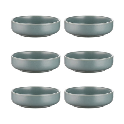 Selamica Ceramic 3.3 Inch Soy Sauce Dish Dipping Bowls Side Dishes Small Appetizer Pinch Bowls for Condiments, Sushi, Ketchup, BBQ-Set of 6 (Matte Blue)