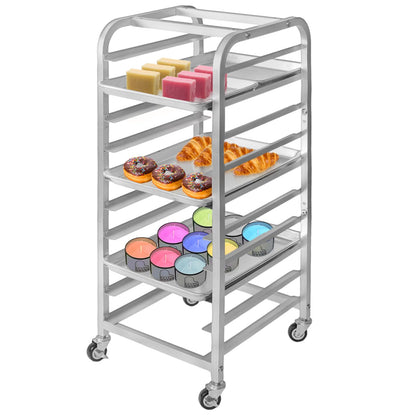 lopeztek 10-Tier Quarter & Half Sheet Pan Rack with Wheels for Home Use