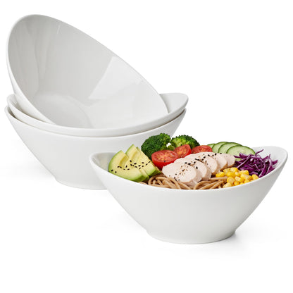 Teocera 5 Inch Porcelain Small Bowls Set, 6 Ounce small serving bowls for Dessert, Ice Cream, Snack, Dipping, Side Dishes, Microwave & Dishwasher Safe- White