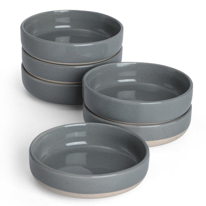 famiware Ceramic Soy Sauce Dish, 4oz Dipping Bowls Set of 6, White