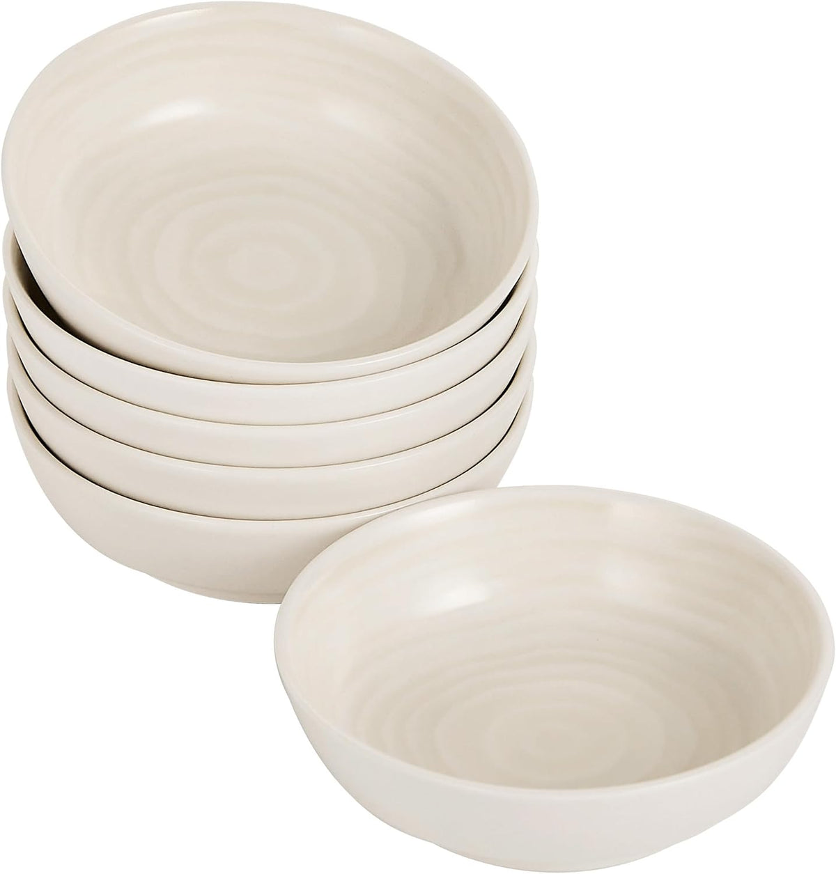 Dipping Bowls, Soy Sauce Dishes, 4 OZ Small Serving Bowls & Appetizer Plates Set of 6, Ceramic Ramekins for Sushi, Condiment, Ketchup, BBQ Party, 4 Inch
