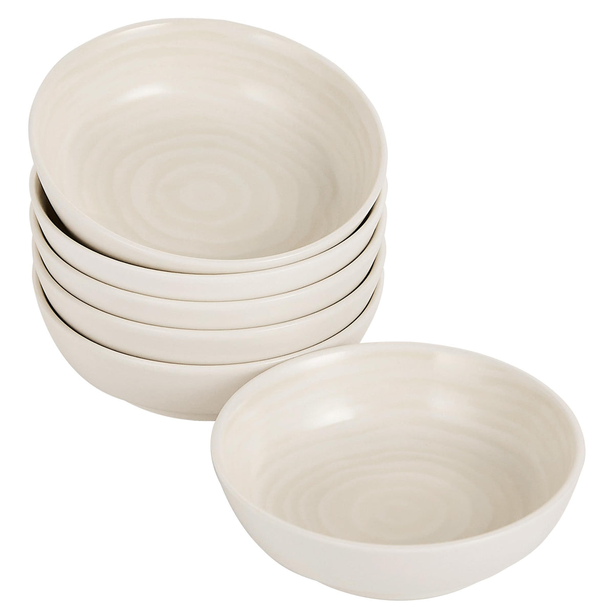 Dipping Bowls, Soy Sauce Dishes, 4 OZ Small Serving Bowls & Appetizer Plates Set of 6, Ceramic Ramekins for Sushi, Condiment, Ketchup, BBQ Party, 4 Inch