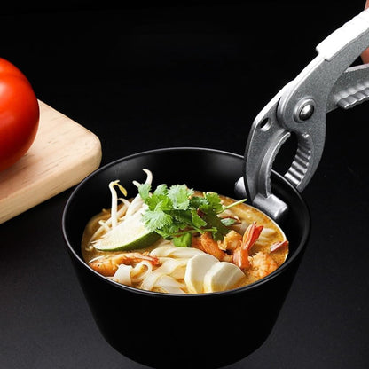 Amosfun 3pcs Hot Plate Lifters Anti-Scald Dish Grippers for Bowls and Plates Ergonomic Heat Resistant Clip Tool for Safe Handling in Kitchen Steamers and Outdoor Cooking 6.88in