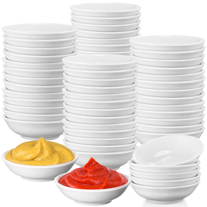 Mimorou 50 Pcs Soy Sauce Dish 1.2 oz Dipping Bowls Bulk, Ceramic