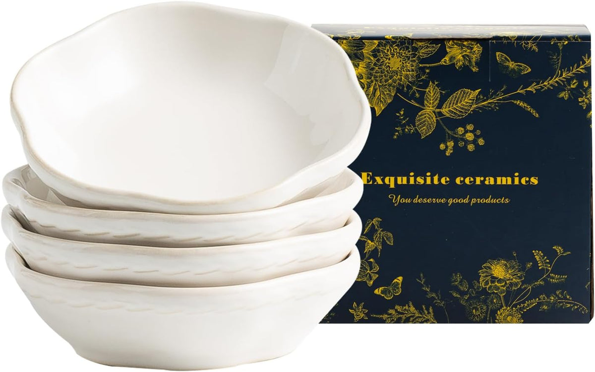 Reactive Glaze Dipping Bowls, Soy Sauce Dishes Set of 4