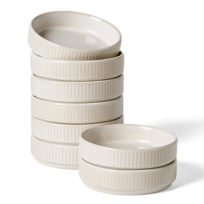 famiware Ceramic Soy Sauce Dish, 4oz Dipping Bowls Set of 6, Nebulas Blue