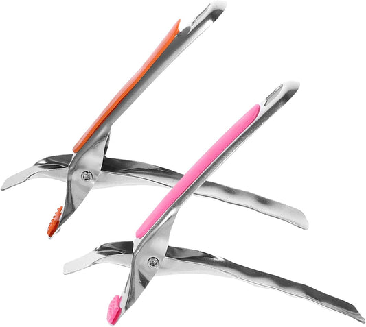2pcs Stainless Steel Kitchen Clips for Hot Dishes, Air Fryer Use