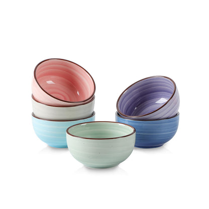 Selamica Ceramic Dipping Bowls, 4 OZ Mini Bowls, Set of 6, Maillard