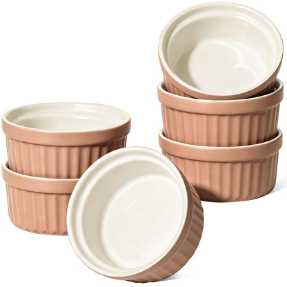 LE TAUCI Ramekins 4 OZ, Set of 6, Forest Green