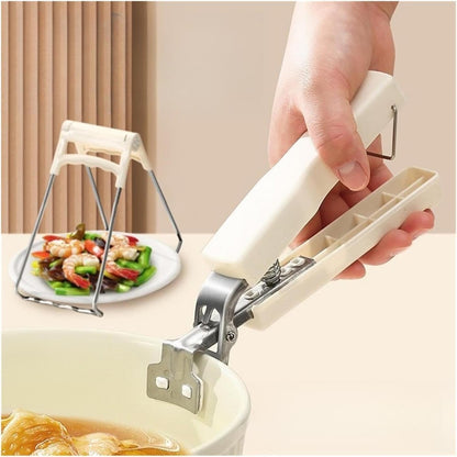 Hot Bowl Gripper Silicone Heat Resistant Tongs Hot Dish Taking Clamp