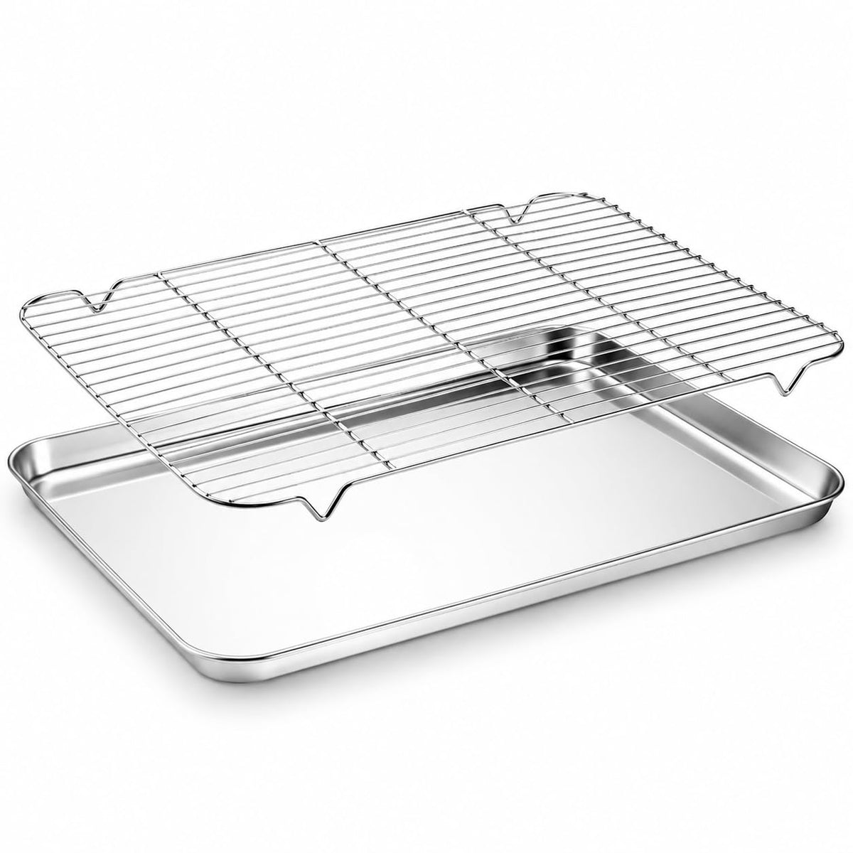 Onader 18x13 Inch Large Half Baking Sheet Pan with Wire Cooling Rack Set