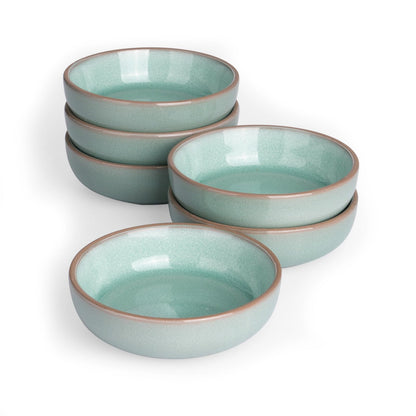 famiware Ceramic Soy Sauce Dish, 3oz Dipping Bowls Set of 6, Light Blue