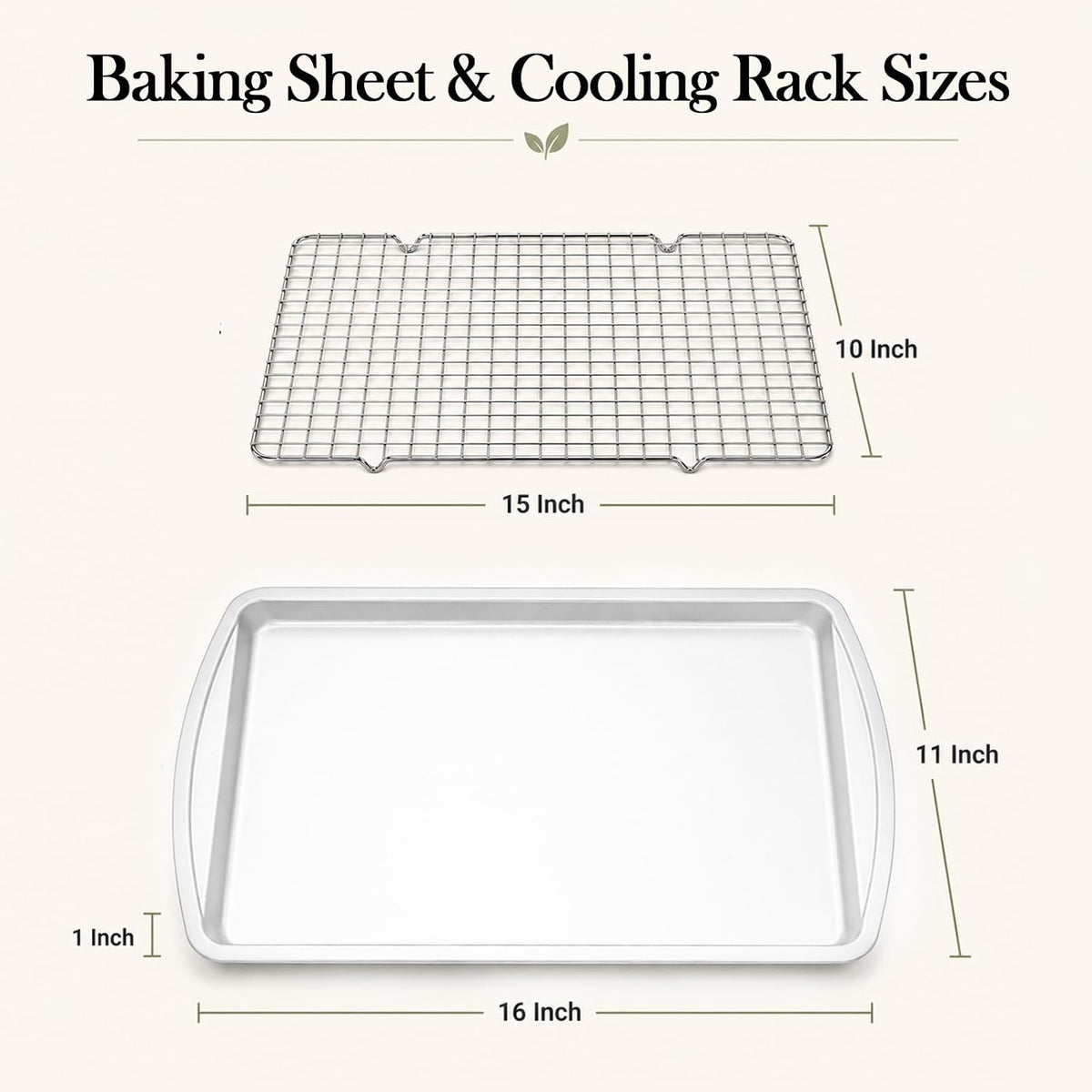 Baking Sheet Set of : Baking Pans with Cooling Racks, Cookiet Sheet