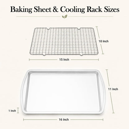 Baking Sheet Set of : Baking Pans with Cooling Racks, Cookiet Sheet