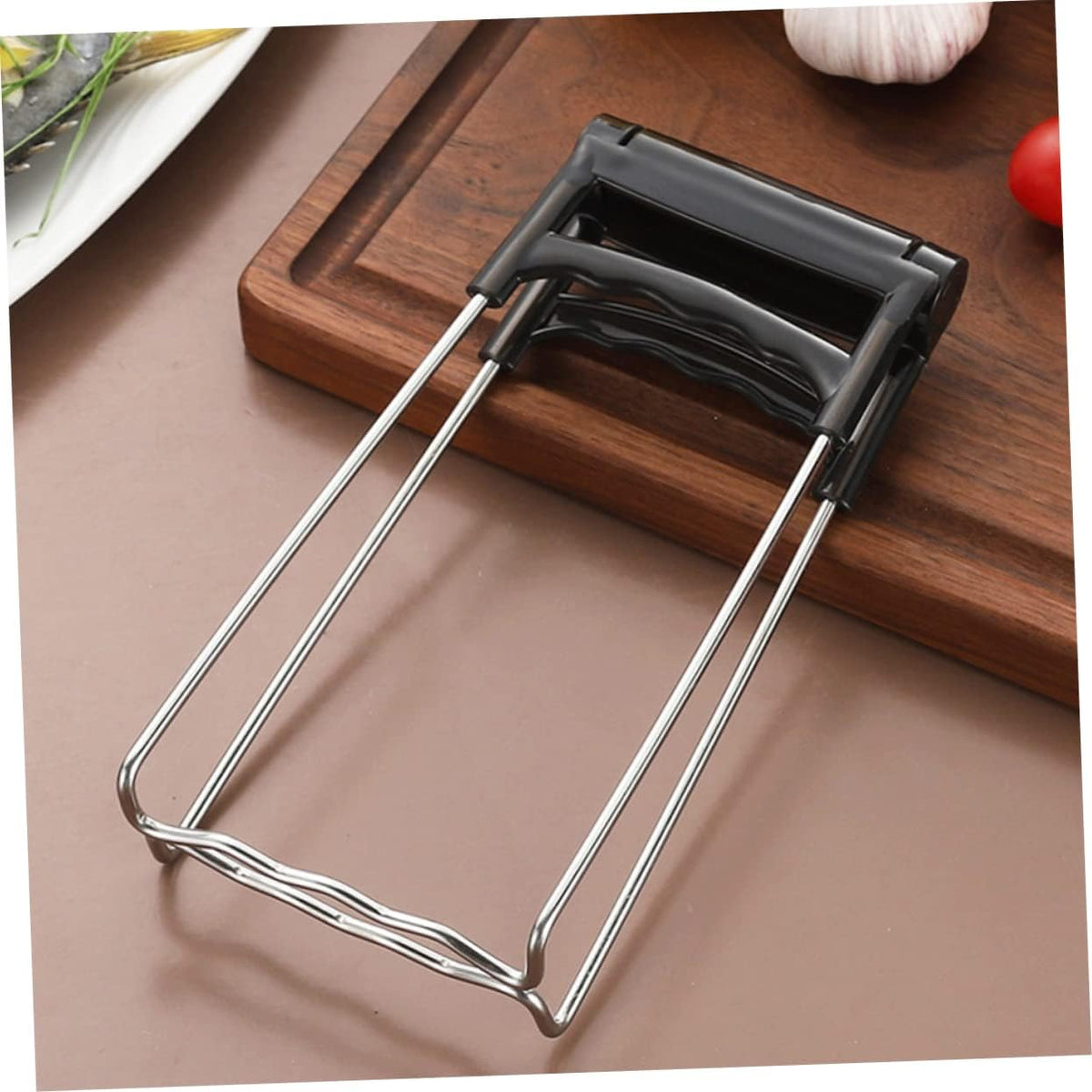 Bowl clip, Anti-scalding bowl clamp,hot plate gripper, Stainless Steel Anti-scalding Clip Plate Oil Strainer Jug Pan Kitchen Tongs Kitchen Clips Anti Hot Anti-scald Bowl Clip Kitchen Retriever