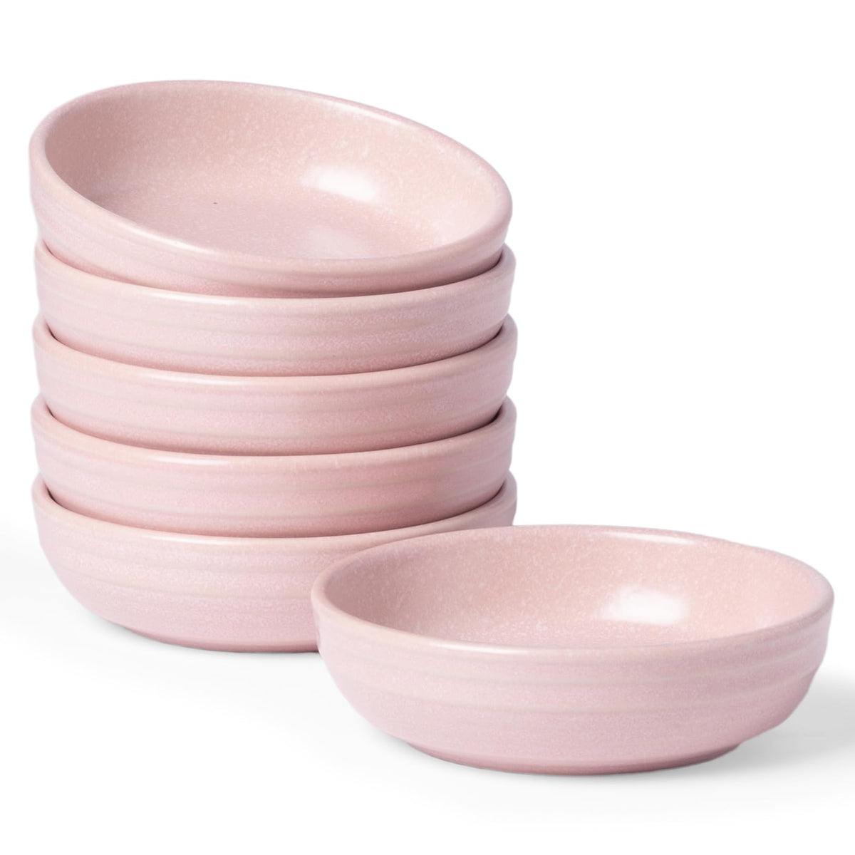 famiware Ceramic Soy Sauce Dish, 3oz Dipping Bowls Set of 6, Matte White