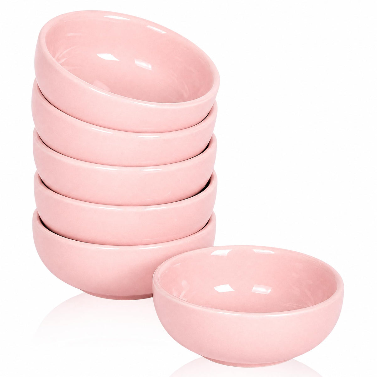 Ceramic Breakfast Bowls,2.7 oz Condiment Sauce Cups Containers,Side Dishes Small Trifle Bowls for Ice Cream,Baking Cute Bowls Set of 6(Blue)