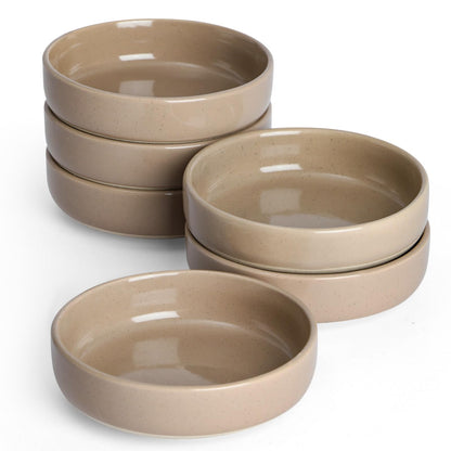 famiware Ceramic Soy Sauce Dish, 4oz Dipping Bowls Set of 6, White