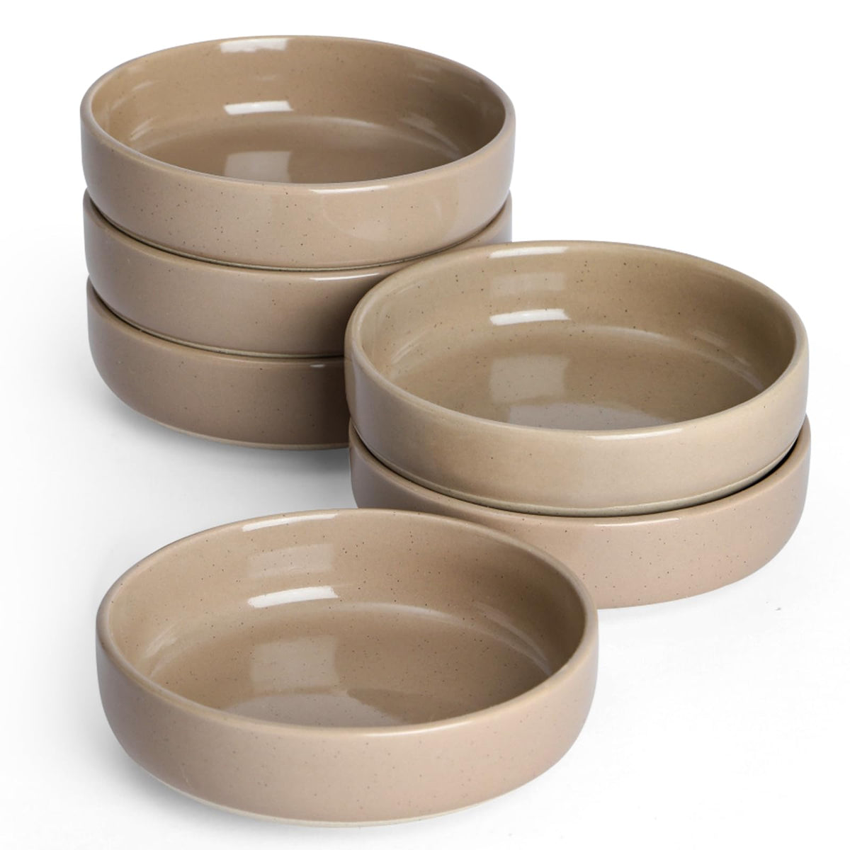 famiware Ceramic Soy Sauce Dish, 3oz Dipping Bowls Set of 6, Light Blue