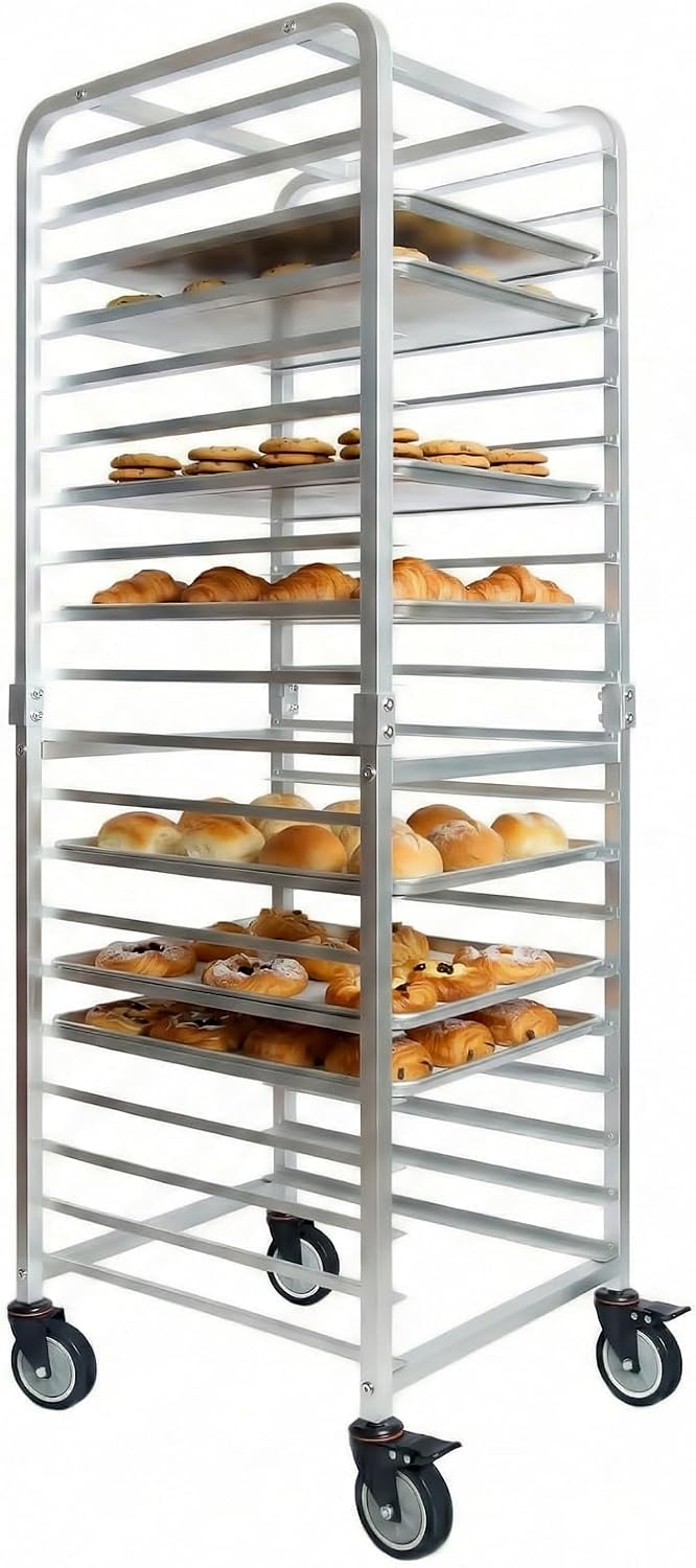 lopeztek Commercial 20-Tier Half & Full Sheet Pan Rack with Wheels