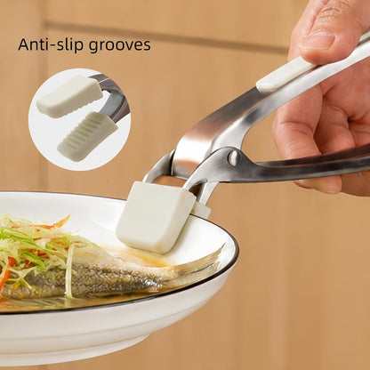 Hot Plate Gripper, 304 Stainless Steel, 7.5 Inch Black