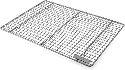 KitchenAid Nonstick Aluminized Steel Cooling Rack, Dishwasher Safe, Contour Silver, 13x18 Inch