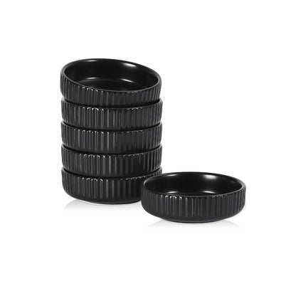Selamica Ceramic 2.5 OZ Soy Sauce Dish Dipping Bowls Set of 6, 3.3 Inch Small Side Dish Pinch Bowls, Mini Bowls for Condiments, Ketchup, BBQ, Sushi, Gradient Color