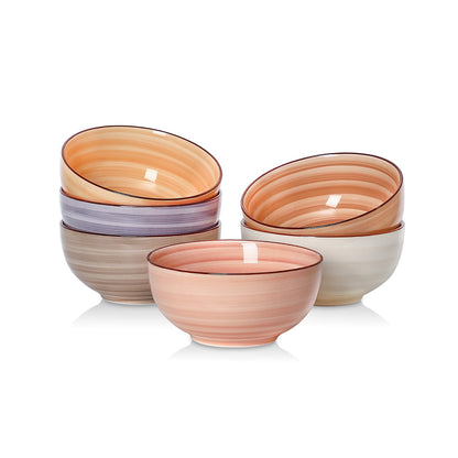 Selamica Ceramic Dipping Bowls, 4 OZ Mini Bowls, Set of 6, Maillard