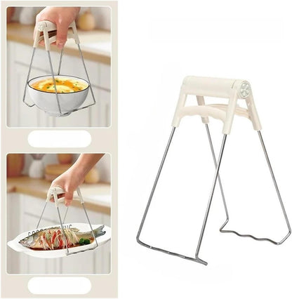 Hot Bowl Gripper Silicone Heat Resistant Tongs Hot Dish Taking Clamp