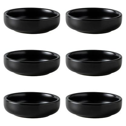 Dipping Bowls Set, Ceramic Sauce Dishes, 2 oz Soy Sauce Dish, Side Bowls, Small Bowls for BBQ, Condiments, Appetizer, Dessert, Sushi, Set of 6 (White)