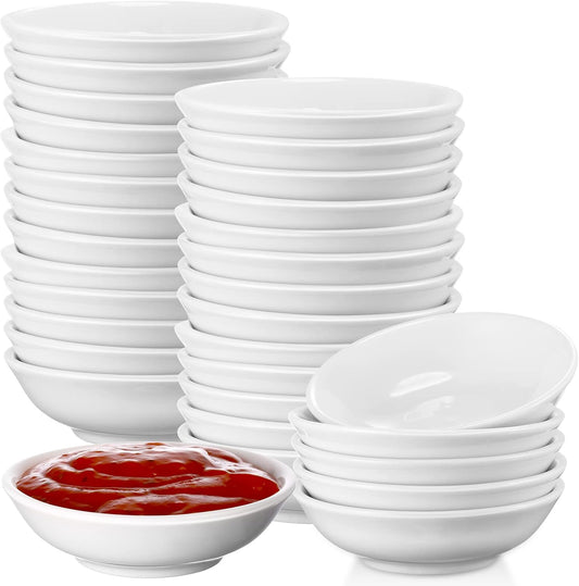 Mimorou 50 Pcs Soy Sauce Dish 1.2 oz Dipping Bowls Bulk, Ceramic