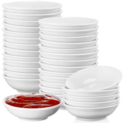 Mimorou 50 Pcs Soy Sauce Dish 1.2 oz Dipping Bowls Bulk, Ceramic