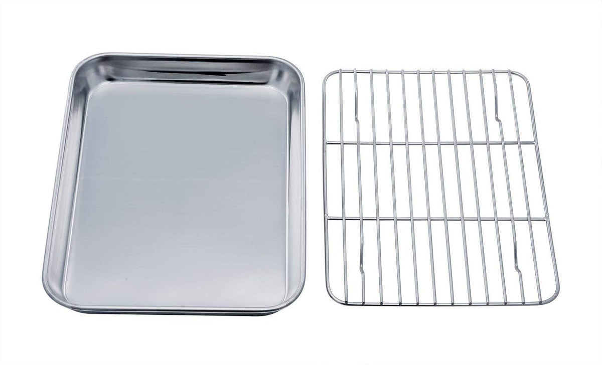 TeamFar Baking Sheet with Cooling Rack Set, 16 x 12 x 1 inch