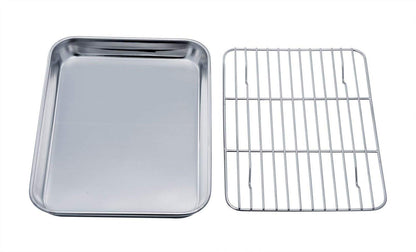 TeamFar Baking Sheet with Cooling Rack Set, 16 x 12 x 1 inch
