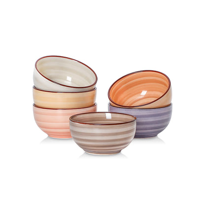 Selamica Ceramic Dipping Bowls, 4 OZ Mini Bowls, Set of 6, Maillard