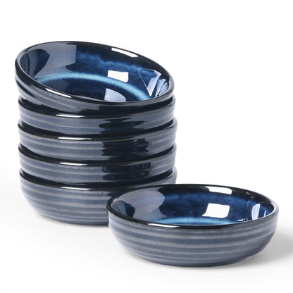 famiware Ceramic Soy Sauce Dish, 3oz Dipping Bowls Set of 6, Matte White