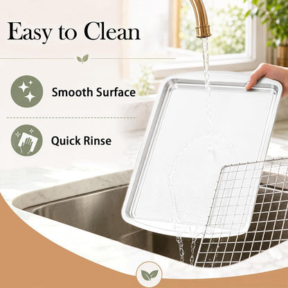 Baking Sheet Set of : Baking Pans with Cooling Racks, Cookiet Sheet