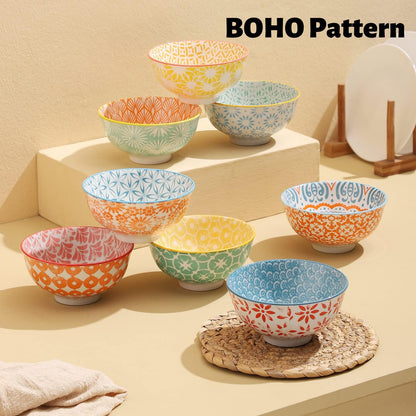 Ceramic Bowls, 10 Oz Small Bowl, Set of 8 Ice Cream Bowls, Dessert Bowl for Salsa, Rice, Sauce, Side Dishes, Snack, Condiment, 4.75 Inch-Microwave Dishwasher Safe