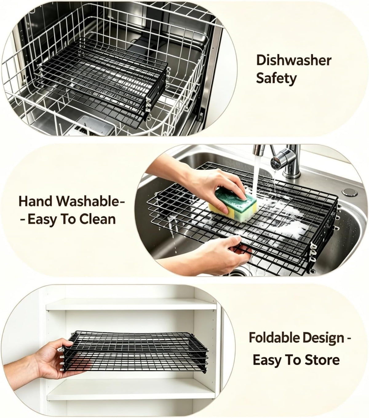 4 Tier Cooling Rack, Collapsible Cooling Racks for Cooking and Baking, Adjustable Cookie Wire Cooling Rack with 20 Sheets Parchment Paper, Baking Gifts for Homemade Bakers